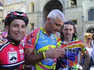 The former Italy striker went on to forge a career as a road race cyclist.