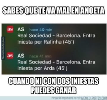 Los mejores memes del Real Sociedad-Barcelona