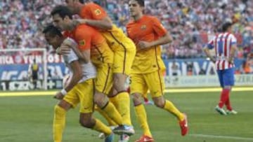 Alexis celebra su gol.