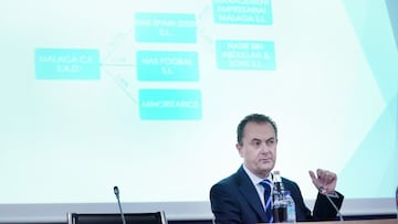 José María Muñoz en La Rosaleda.