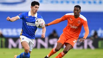 Steven Alzate, volante del Brighton, jug&oacute; 61 minutos en la victoria 2-1 ante el Blackpool. El colombiano clasific&oacute; a quinta ronda de la FA Cup