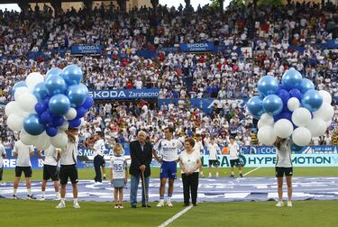 Un momento del homenaje final. 