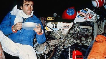 Juan Porcar, en el Dakar de 1982.