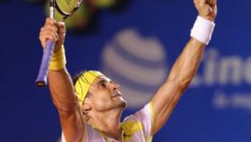 David Ferrer celebra un punto ante el estadounidense Wayne Odesnik.