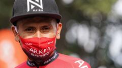 Clermont-ferrand (France), 12/08/2020.- Colombian rider Nairo Quintana of Team Arkea-Samsic at the start of the 1st stage of the Criterium du Dauphine cycling race over 218.5km between Clermont-Ferrand and Saint Christo en Jarrez, France, 12 August 2020. (Ciclismo, Francia) EFE/EPA/EDDY LEMAISTRE