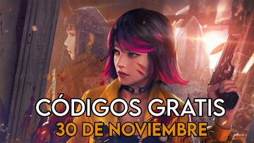 Free Fire códigos recompensas gratis 30 de noviembre