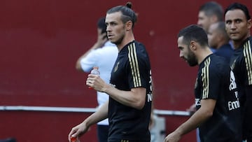 Gareth Bale, durante el primer entrenamiento del Real Madrid en Washington.