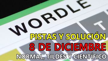 Wordle en español, científico y tildes para el reto de hoy 8 de diciembre: pistas y solución