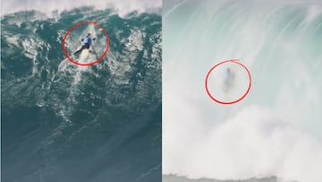 Justine Dupont succionada por una ola gigante en Todos Santos