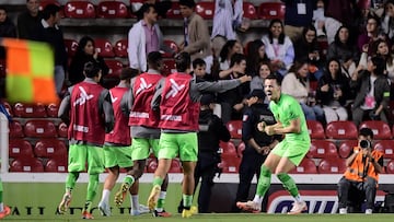 during the 15th round match between Queretaro and FC Juarez as part of the Liga BBVA MX, Torneo Apertura 2024 at La Corregidora Stadium on November 01, 2024 in Santiago de Queretaro, Mexico.