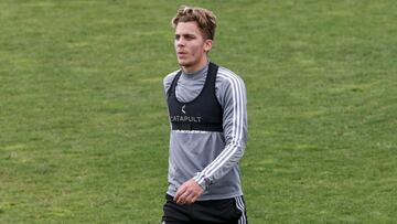 Ivan Alejo entrenando con el Cádiz.