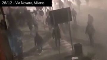 En video el enfrentamiento entre ultras de Inter y Nápoles