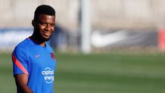 Lemar, en un entrenamiento del Atl&eacute;tico de Madrid