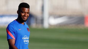Lemar, en un entrenamiento del Atlético de Madrid