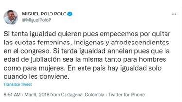 ¿Por qué Miguel Polo Polo perdió su curul y qué ha dicho?