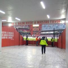 América pone sus colores al estadio Nemesio Diez