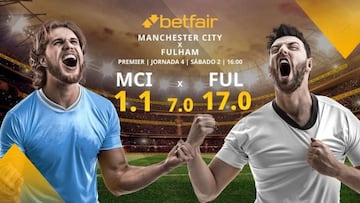 Manchester City vs. Fulham FC: horario, TV, estadísticas, clasificación y pronósticos