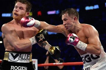 El triunfo de Canelo sobre Golovkin en imágenes