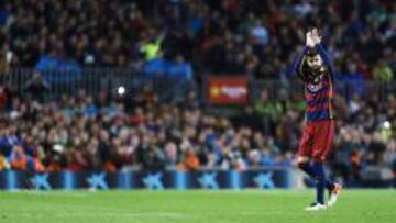 Piqué, cuando fue sustituido.