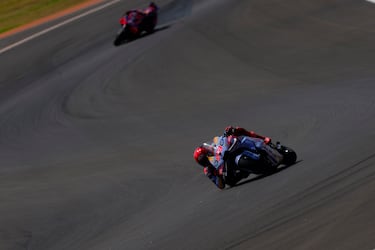 Marc Márquez durante el Gran Premio de Aragón de MotoGP.