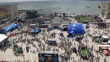 'Fan zone' en Lisboa en la final de la Champions de 2014.