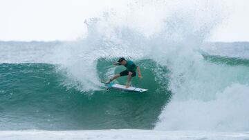 GOLD COAST, QUEENSLAND, AUSTRALIA - MAY 9: Adur Amatriain of Basque Country surfs in Heat 3 of the Round of 48 at the Boost Mobile Gold Coast Pro on May 9, 2022 at Gold Coast, Queensland, Australia. (Photo by Andrew Shield/World Surf League)