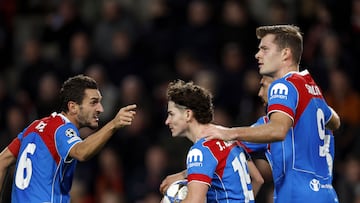 Koke, Julián y Sorloth en el PSV-Atlético.