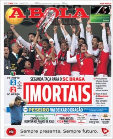 Portadas de la prensa mundial