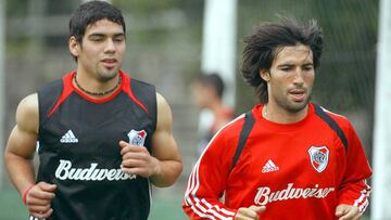 Farías y Falcao jugaron juntos en River Plate entre 2005 y 2007