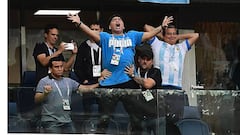 El show de Maradona en el duelo Nigeria-Argentina