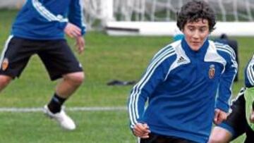 <b>CON EL PRIMER EQUIPO. </b>Ander Herrera se entrenó ayer mañana y tarde con el Real Zaragoza.