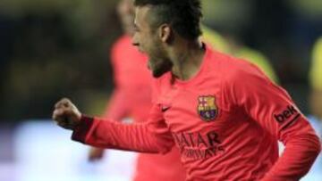 Neymar celebra el 0-1.