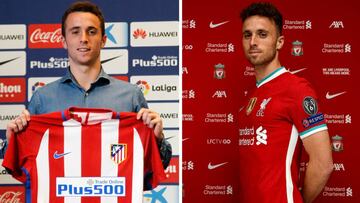 Diogo Jota con el Atl&eacute;tico y con el Liverpool. 