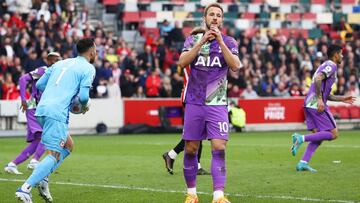 El jugador del Tottenham Harry Kane durante el partido contra el Brentford.