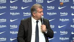 Laporta: "Nuestro objetivo aún es ganar LaLiga y también la Europa League"