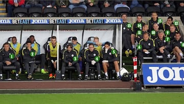 El cuerpo t&eacute;cnico del Manchester City.