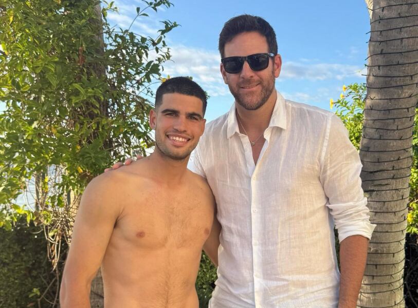Carlos Alcaraz y Juan Martín del Potro.