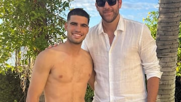 Carlos Alcaraz y Juan Martín del Potro.