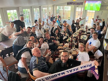 Las peñas madridistas invadieron Múnich