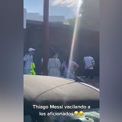 La genial respuesta de Thiago Messi a un fan que decía que se iba a reír de Leo Messi