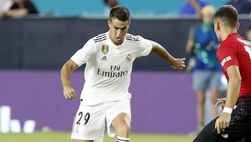 REGUILON EN EL PARTIDO DEL MADRID CONTRA EL UNITED.