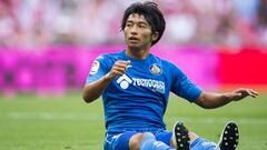 BILBAO, SPAIN - AUGUST 20:  Gaku Shibasaki of Getafe CF reacts during the La Liga match between Athletic Club and Getafe at at San Mames Stadium on August 20, 2017 in Bilbao, Spain.  (Photo by Juan Manuel Serrano Arce/Getty Images)