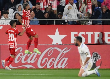4-1. Taty Castellanos celebra el cuarto gol que marca en el minuto 61 de partido. Póquer del delantero argentino.