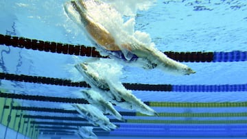 Los Europeos de natación de Budapest se encuentran en su recta final, pero no han cesado de dejarnos espectaculares
imágenes desde el primer día. Prueba de ello es este momento, captado por una cámara subacuática,
durante las eliminatorias de los 100 metros estilo libre femenino, disputadas en la piscina del Duna Arena.