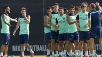 Messi se perdió el último partido de Liga en Málaga por molestias y esta semana sólo se ha entrenado un día (ayer) con normalidad.