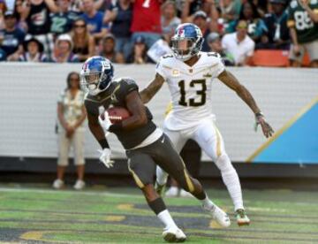 ?Qui¨¦n dice que no hay intensidad defensiva en la Pro Bowl? mirad, mirad como intercept¨® Dominique Rodgers-Cromartie, cornerback de los Giants, un pase que iba a su compa?ero, rival en la Pro Bowl, Odell Beckham.