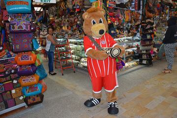 Berni, la mascota del Bayern de visita en Colombia
