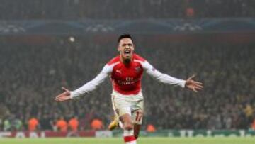 Alexis Sánchez ha anotado 14 goles en 25 partidos jugados hasta ahora con el Arsenal, en la que es su temporada más goleadora