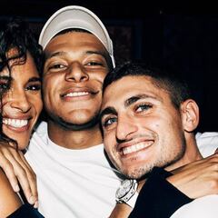 Mbappé y Verratti, de fiesta en el cumpleaños de una supermodelo