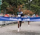 Carlos Sanmartín y Catalina López, ganadores de la Allianz 15K Bogotá